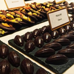 Chocolate Mendiants and Pralines by WAT Chocolate at The Flock Cafe in Siem Reap